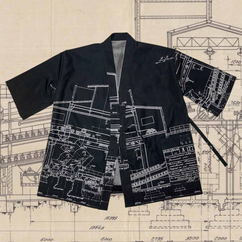 Кімоно Disorder «Місце спротиву / Азовсталь» чорне коротке Кімоно Disorder «Місце спротиву / Азовсталь» чорне коротке