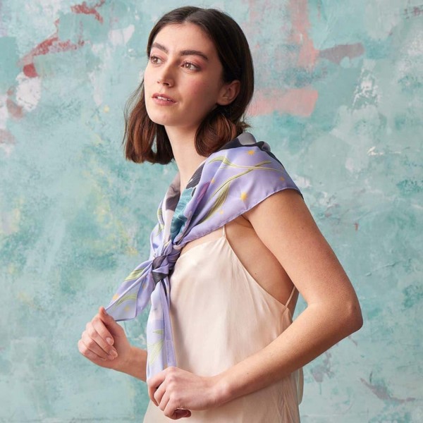 Хустка Fable England x Catherine Rowe Frenchie лавандова Хустка Fable England x Catherine Rowe Frenchie лавандова