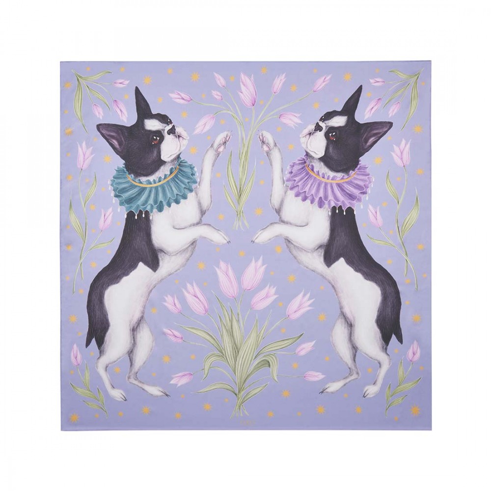 Хустка Fable England x Catherine Rowe Frenchie лавандова Хустка Fable England x Catherine Rowe Frenchie лавандова