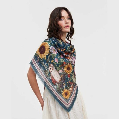 Хустка Fable England «Ботаніка», 90x200 см