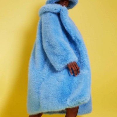 Шуба Jayley бамбукова блакитна