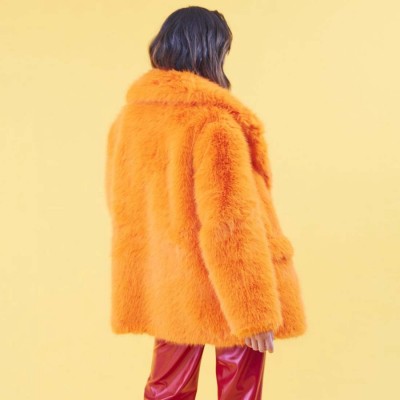 Шуба Jayley міді помаранч (ЗАМОВЛЕННЯ)