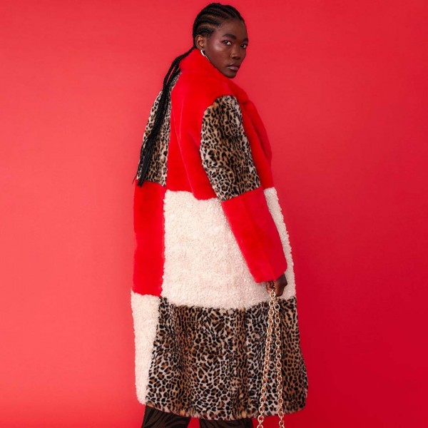 Екошуба Jayley червоно-леопардова Екошуба Jayley червоно-леопардова