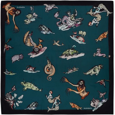 Хустка Klements «Чудовисько морське», 140x140, шовк (НА ЗАМОВЛЕННЯ) 