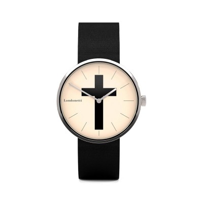 Наручний годинник Londonetti Crucifix із чорним хрестом міні 