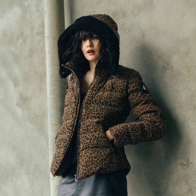 Пуховик Snowman New York Original 882 леопардовий 