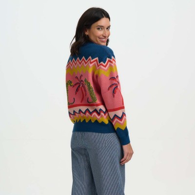 Бомбер Sugarhill Brighton Solana з леопардами і пальмами