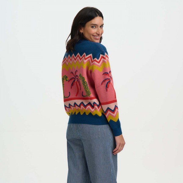 Бомбер Sugarhill Brighton Solana з леопардами і пальмами