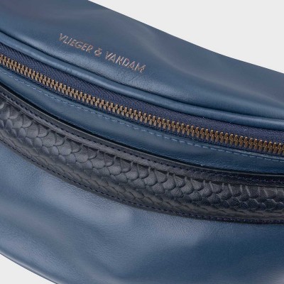 Поясна сумка Vlieger & Vandam зі змією синя