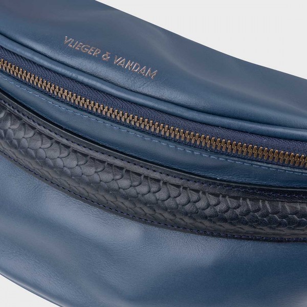 Поясна сумка Vlieger & Vandam зі змією синя: придбати в Києві та Україні 