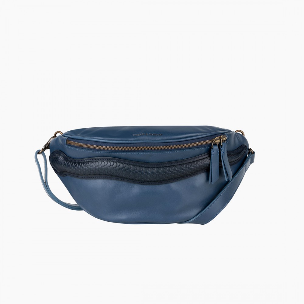 Поясна сумка Vlieger & Vandam зі змією синя: придбати в Києві та Україні  Поясна сумка Vlieger & Vandam зі змією синя: придбати в Києві та Україні