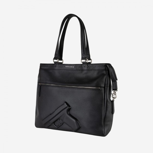 Сумка Vlieger & Vandam Square Tote Gun із пістолетом чорна 