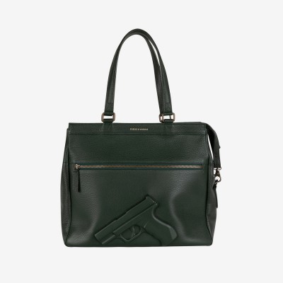 Сумка Vlieger & Vandam Square Tote Gun темно-зелена
